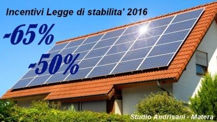 Studio Andrisani fotovoltaico news 2-2016